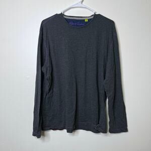 Robert Graham Men's XL Gray Long Sleeve T-Shirt Cotton Modal Classic Fit